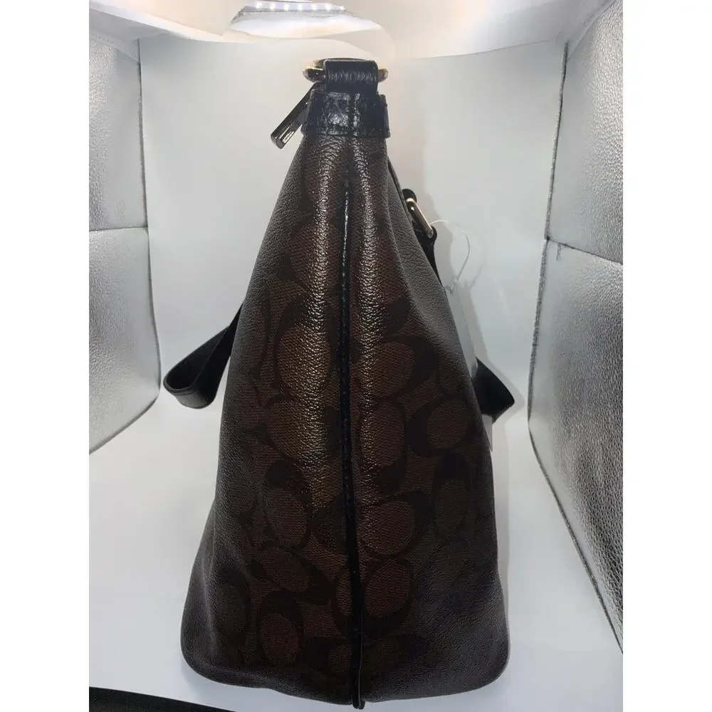 Coach Signature Tote – Brown/Black with Gold Hardware